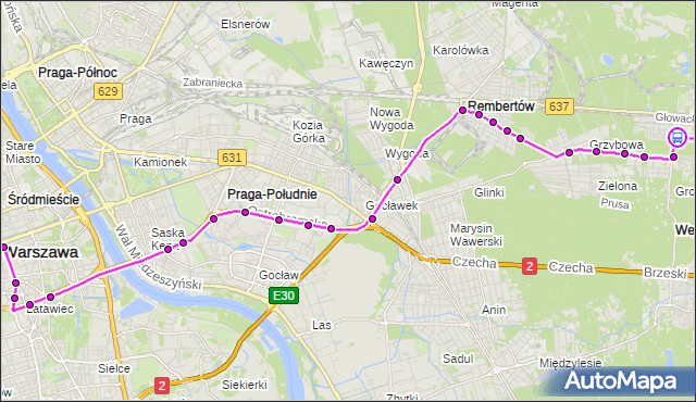 Rozkład jazdy autobusu 514 na przystanku Armii Krajowej 02. ZTM Warszawa na mapie Targeo