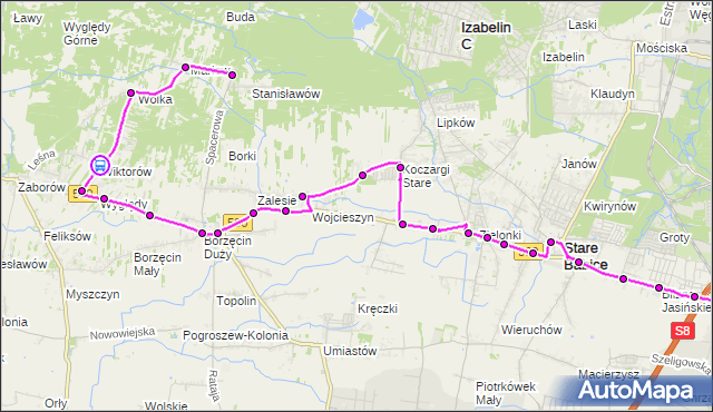 Rozkład jazdy autobusu 729 na przystanku Leśna 01. ZTM Warszawa na mapie Targeo
