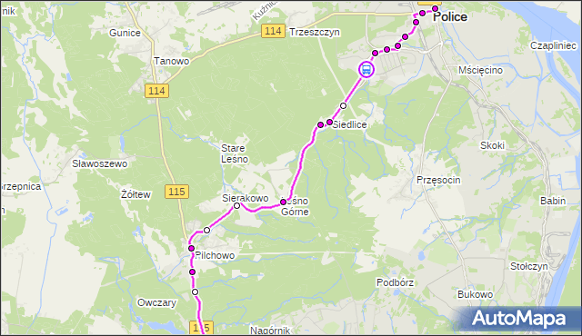 Rozkład jazdy autobusu 106 na przystanku Police Osiedle Chemik 31. ZDiTM Szczecin na mapie Targeo
