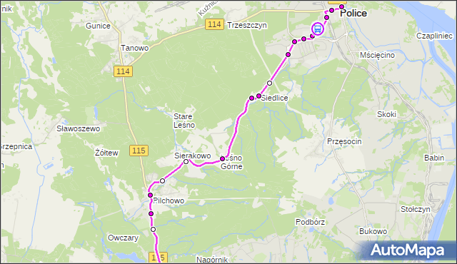 Rozkład jazdy autobusu 106 na przystanku Police Szpital 12. ZDiTM Szczecin na mapie Targeo
