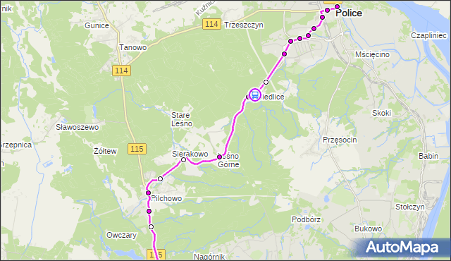 Rozkład jazdy autobusu 106 na przystanku Siedlice 12. ZDiTM Szczecin na mapie Targeo