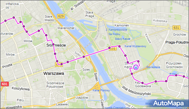 Rozkład jazdy autobusu 111 na przystanku Brazylijska 02. ZTM Warszawa na mapie Targeo