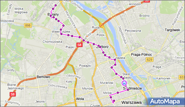 Rozkład jazdy autobusu N44 na przystanku Hotel Bristol 01. ZTM Warszawa na mapie Targeo