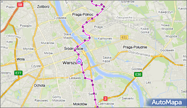 Rozkład jazdy autobusu 162 na przystanku Książęca 01. ZTM Warszawa na mapie Targeo