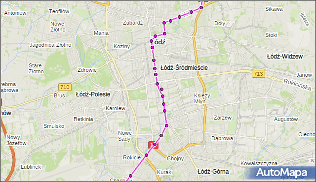 Rozkład jazdy tramwaju 6 na przystanku Pabianicka - Prądzyńskiego. MPKLodz na mapie Targeo