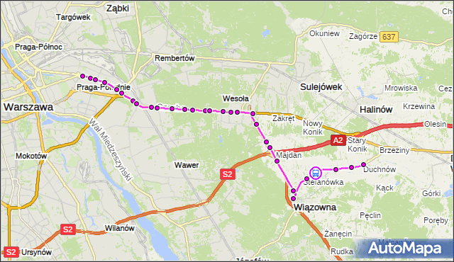 Rozkład jazdy autobusu 730 na przystanku Boryszew 02. ZTM Warszawa na mapie Targeo