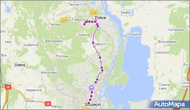 Rozkład jazdy autobusu 107 na przystanku Komuny Paryskiej 21. ZDiTM Szczecin na mapie Targeo