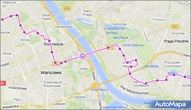 Rozkład jazdy autobusu 111 na przystanku most Poniatowskiego 01. ZTM Warszawa na mapie Targeo