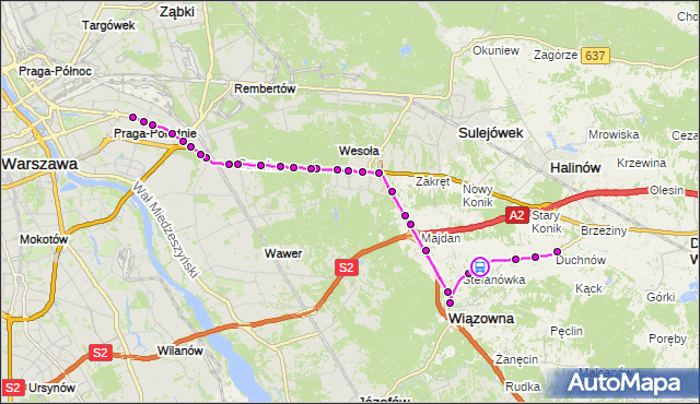Rozkład jazdy autobusu 730 na przystanku Boryszew 01. ZTM Warszawa na mapie Targeo
