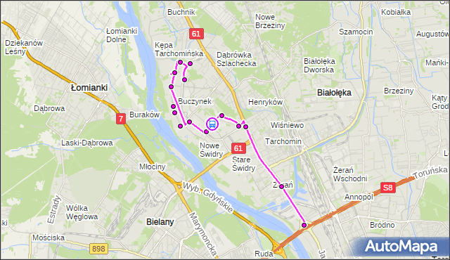 Rozkład jazdy autobusu 516 na przystanku Kamińskiego 01. ZTM Warszawa na mapie Targeo