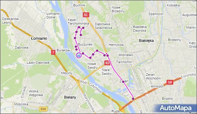 Rozkład jazdy autobusu 516 na przystanku Nowodworska 01. ZTM Warszawa na mapie Targeo