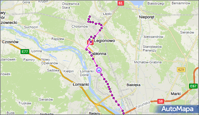 Rozkład jazdy autobusu 731 na przystanku Aluzyjna 01. ZTM Warszawa na mapie Targeo