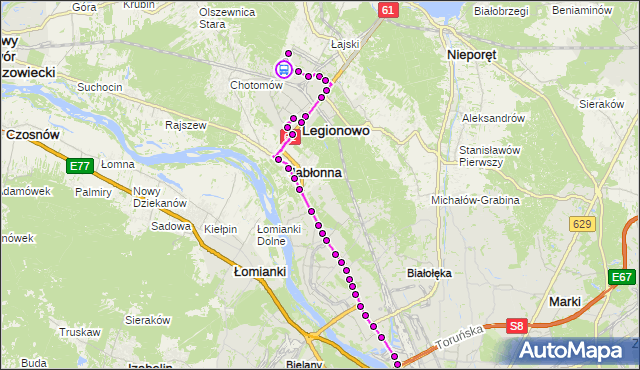 Rozkład jazdy autobusu 731 na przystanku Cynkowa 01. ZTM Warszawa na mapie Targeo