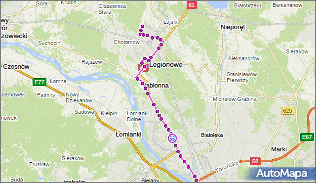 Rozkład jazdy autobusu 731 na przystanku Drogowa 01. ZTM Warszawa na mapie Targeo