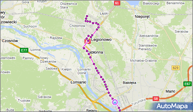 Rozkład jazdy autobusu 731 na przystanku Konwaliowa 01. ZTM Warszawa na mapie Targeo