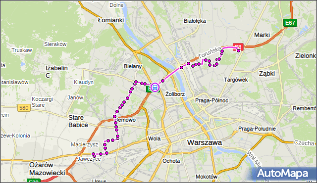 Rozkład jazdy autobusu 112 na przystanku Park Kaskada 05. ZTM Warszawa na mapie Targeo