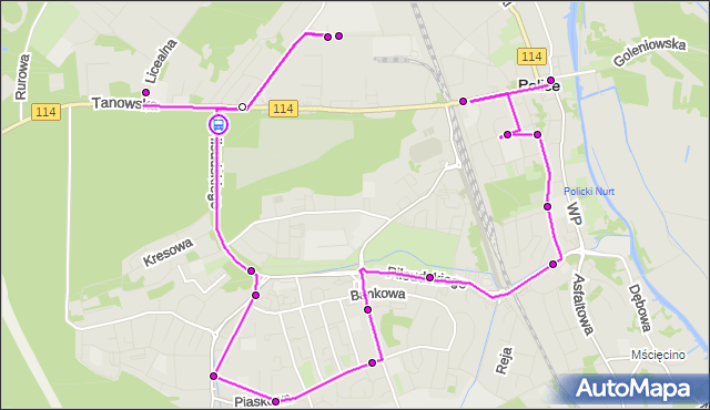 Rozkład jazdy autobusu 109 na przystanku Police Tanowska nż 21. ZDiTM Szczecin na mapie Targeo