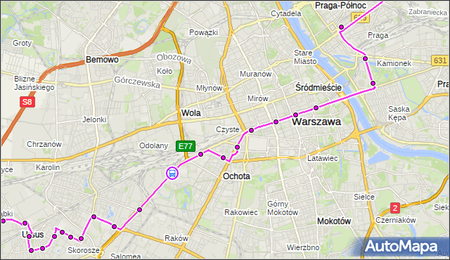 Rozkład jazdy autobusu 517 na przystanku Berestecka 01. ZTM Warszawa na mapie Targeo