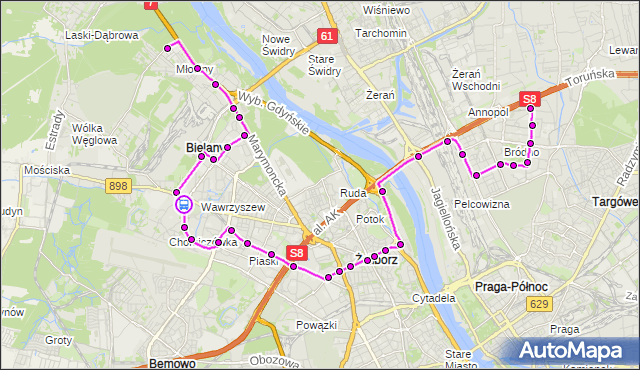 Rozkład jazdy autobusu 114 na przystanku Bogusławskiego 05. ZTM Warszawa na mapie Targeo