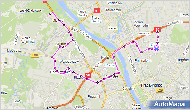 Rozkład jazdy autobusu 114 na przystanku Chodecka 02. ZTM Warszawa na mapie Targeo