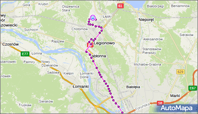 Rozkład jazdy autobusu 731 na przystanku Szarych Szeregów 01. ZTM Warszawa na mapie Targeo