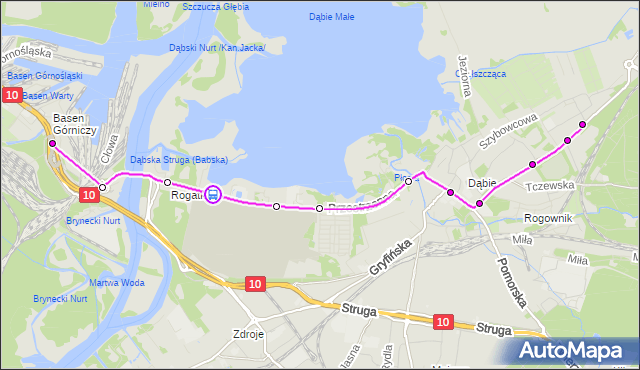 Rozkład jazdy autobusu 56 na przystanku Przystań Żeglarska nż 11. ZDiTM Szczecin na mapie Targeo