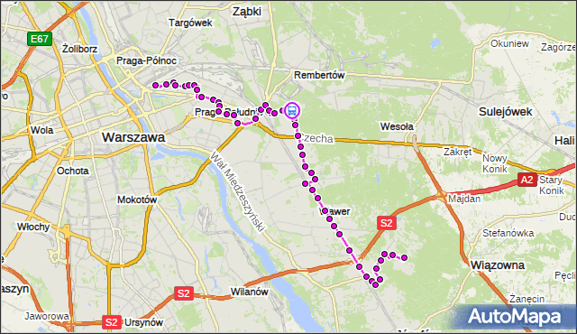 Rozkład jazdy autobusu 115 na przystanku Marysin 05. ZTM Warszawa na mapie Targeo