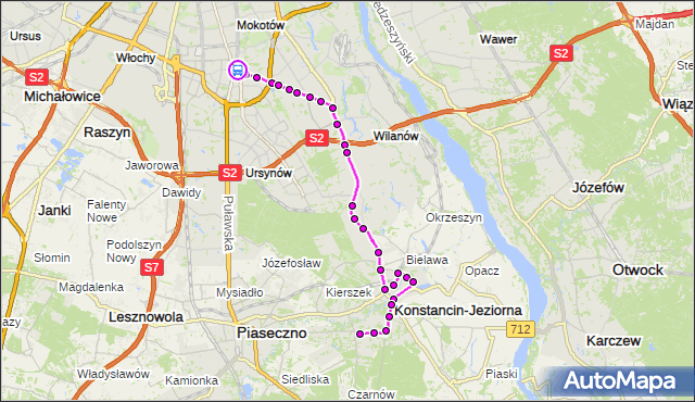 Rozkład jazdy autobusu N50 na przystanku Metro Wilanowska 17. ZTM Warszawa na mapie Targeo