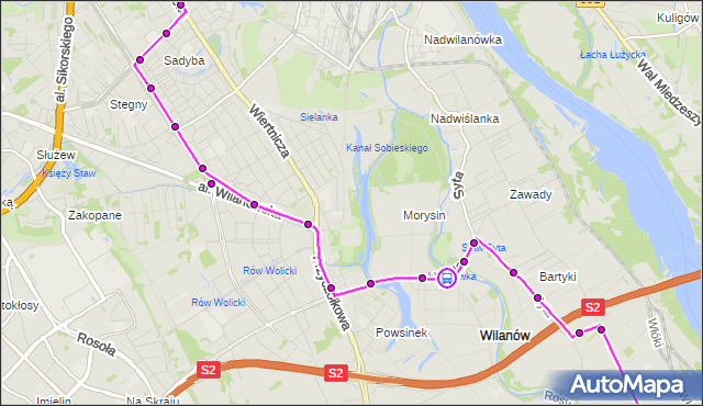 Rozkład jazdy autobusu 164 na przystanku Ruczaj 02. ZTM Warszawa na mapie Targeo