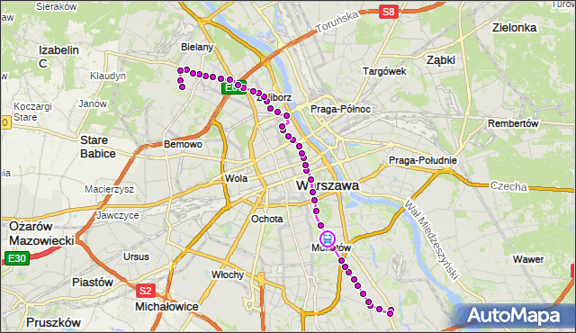 Rozkład jazdy autobusu 116 na przystanku Dolna 02. ZTM Warszawa na mapie Targeo