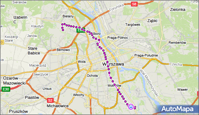 Rozkład jazdy autobusu 116 na przystanku Królowej Marysieńki 02. ZTM Warszawa na mapie Targeo