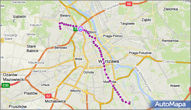 Rozkład jazdy autobusu 116 na przystanku Metro Marymont 02. ZTM Warszawa na mapie Targeo