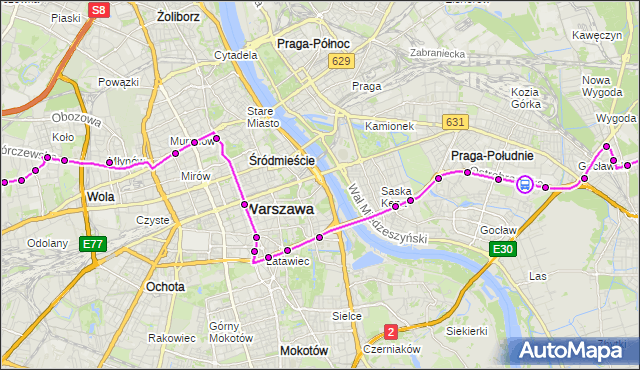 Rozkład jazdy autobusu 520 na przystanku CH Promenada 02. ZTM Warszawa na mapie Targeo