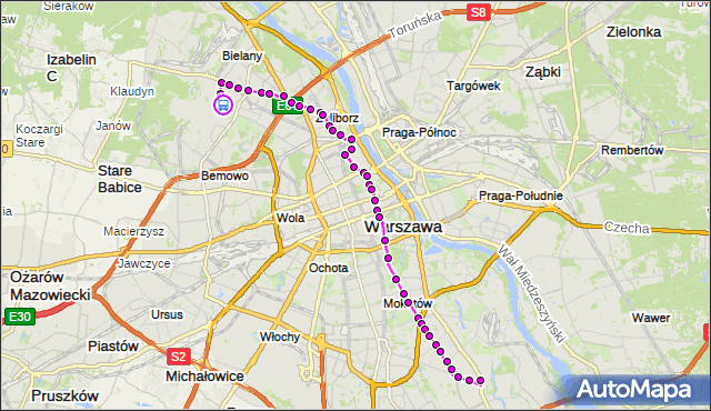Rozkład jazdy autobusu 116 na przystanku Chomiczówka 03. ZTM Warszawa na mapie Targeo