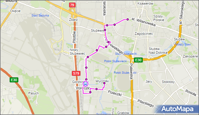 Rozkład jazdy autobusu 165 na przystanku Kłobucka 04. ZTM Warszawa na mapie Targeo