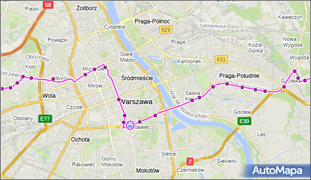 Rozkład jazdy autobusu 520 na przystanku Marszałkowska 01. ZTM Warszawa na mapie Targeo