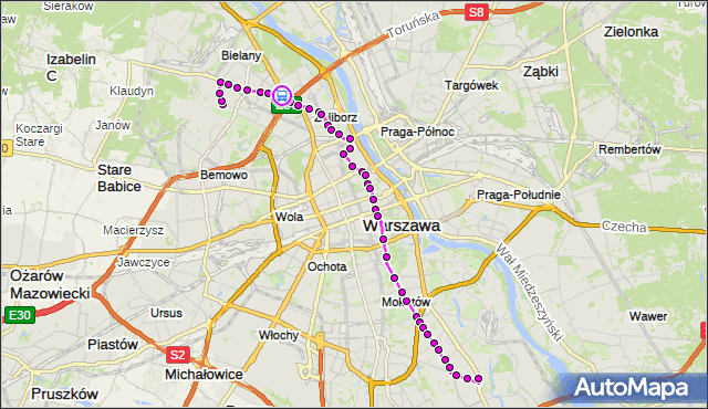 Rozkład jazdy autobusu 116 na przystanku Metro Słodowiec 03. ZTM Warszawa na mapie Targeo