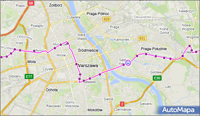 Rozkład jazdy autobusu 520 na przystanku Międzynarodowa 02. ZTM Warszawa na mapie Targeo