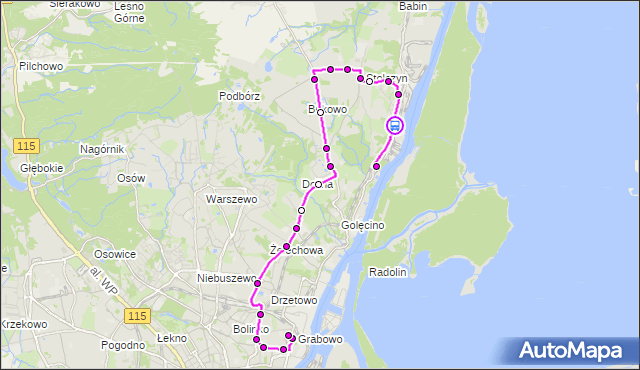 Rozkład jazdy autobusu 58 na przystanku Nad Odrą 12. ZDiTM Szczecin na mapie Targeo
