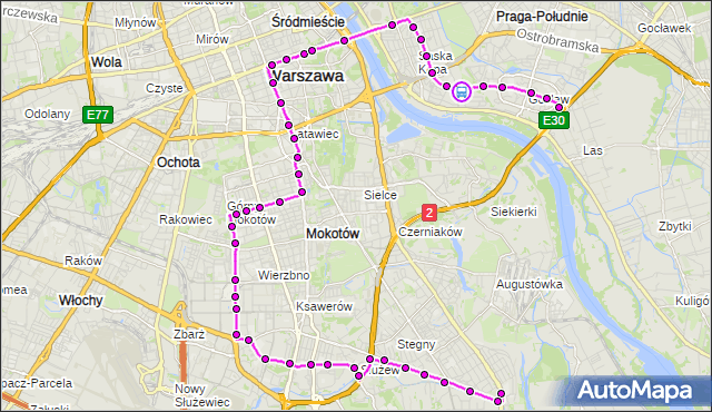 Rozkład jazdy autobusu 117 na przystanku Afrykańska 01. ZTM Warszawa na mapie Targeo