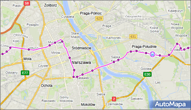 Rozkład jazdy autobusu 520 na przystanku CH Promenada 01. ZTM Warszawa na mapie Targeo