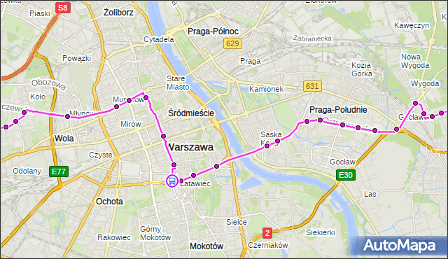 Rozkład jazdy autobusu 520 na przystanku Metro Politechnika 08. ZTM Warszawa na mapie Targeo
