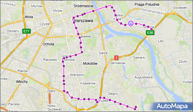 Rozkład jazdy autobusu 117 na przystanku Wał Gocławski 01. ZTM Warszawa na mapie Targeo