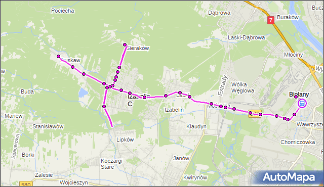 Rozkład jazdy autobusu N58 na przystanku Sokratesa 01. ZTM Warszawa na mapie Targeo