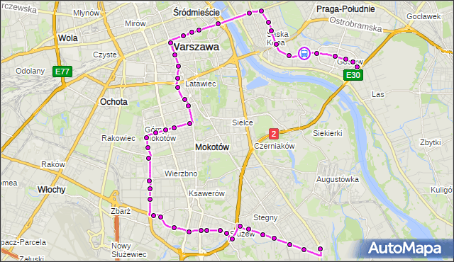 Rozkład jazdy autobusu 117 na przystanku Wał Gocławski 02. ZTM Warszawa na mapie Targeo