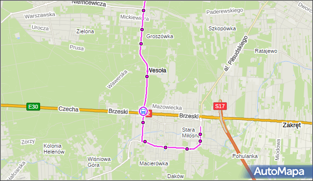 Rozkład jazdy autobusu 198 na przystanku 1.Praskiego Pułku 04. ZTM Warszawa na mapie Targeo