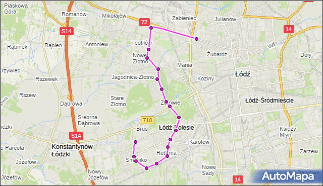 Rozkład jazdy autobusu 76 na przystanku Aleksandrowska - Bielicowa. MPKLodz na mapie Targeo