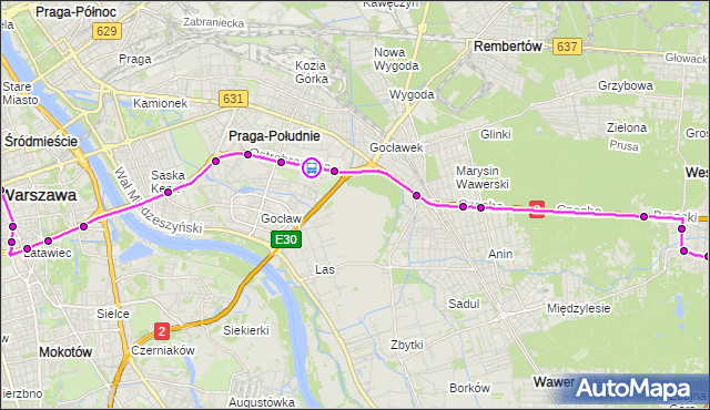 Rozkład jazdy autobusu 502 na przystanku CH Promenada 02. ZTM Warszawa na mapie Targeo