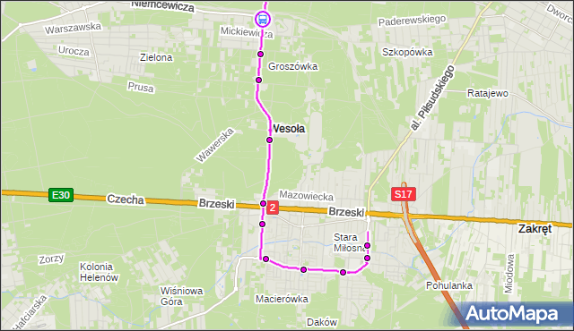 Rozkład jazdy autobusu 198 na przystanku Wesoła-Ratusz 03. ZTM Warszawa na mapie Targeo