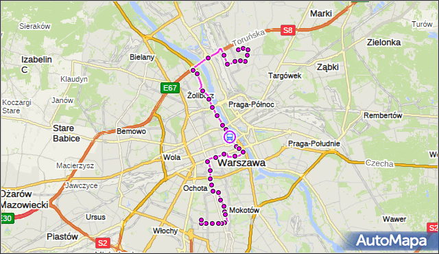 Rozkład jazdy autobusu 118 na przystanku Biblioteka Uniwersytecka 01. ZTM Warszawa na mapie Targeo